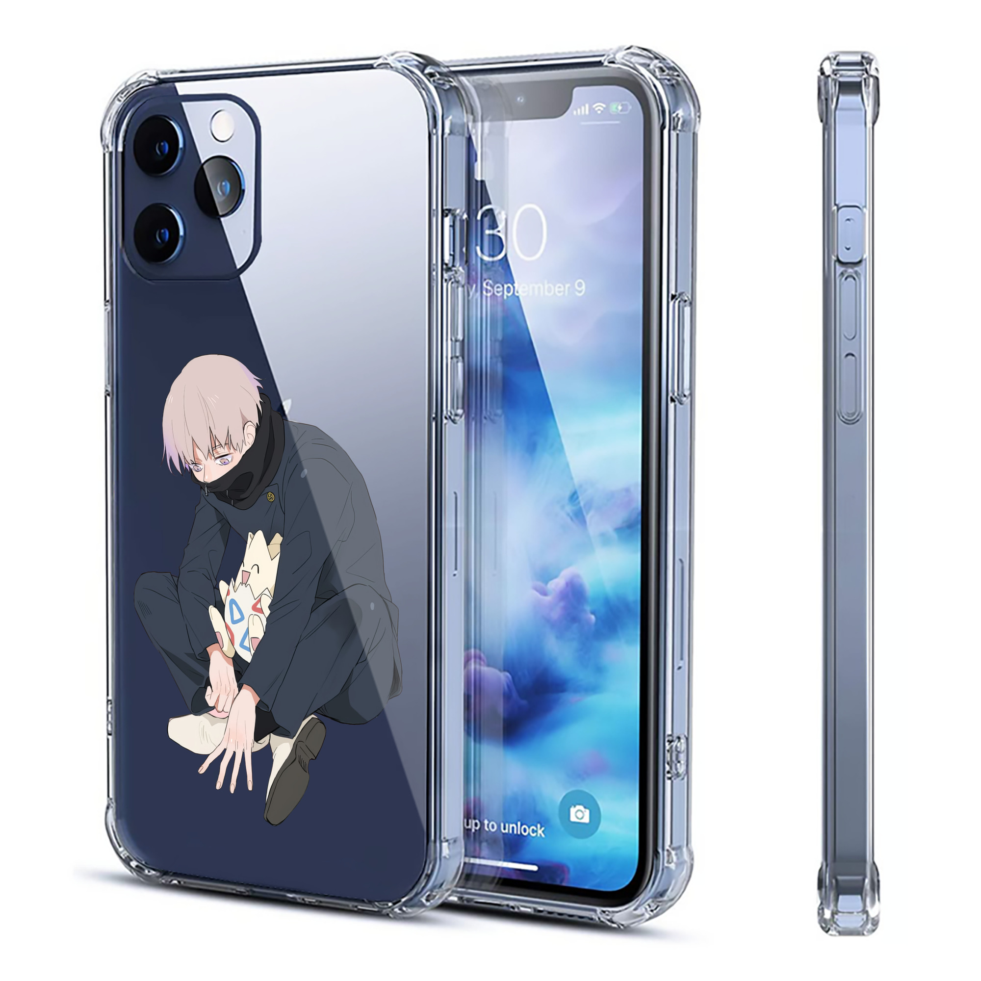 （画像用） 呪術廻戦 Jujutsu Kaisen 【iPhone 12シリーズ対応】透明スマホケース（クリアソフトケース）